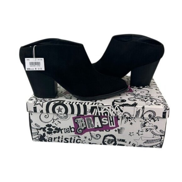 Brash Elsie Black Women’s Sz 8.5 Bootie Heel (in original box) - Picture 1 of 16